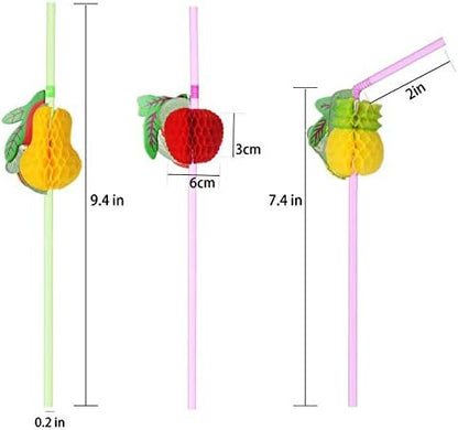 ALINK 50 Umbrella Parasol Drinking Straws, Hawaiian Beach Cocktail Luau Party Decorations Supplies