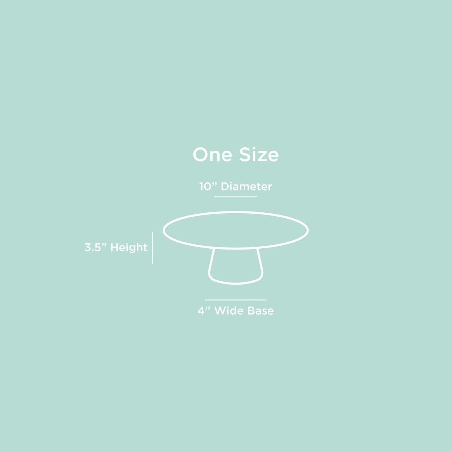 The Cake Stand – 10 Inch Gloss Ceramic Pedestal Cake Stand, Modern Footed Dessert Stand for Cakes, Cupcakes, Cookies & More (Periwinkle)
