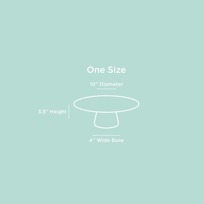 The Cake Stand – 10 Inch Gloss Ceramic Pedestal Cake Stand, Modern Footed Dessert Stand for Cakes, Cupcakes, Cookies & More (Periwinkle)