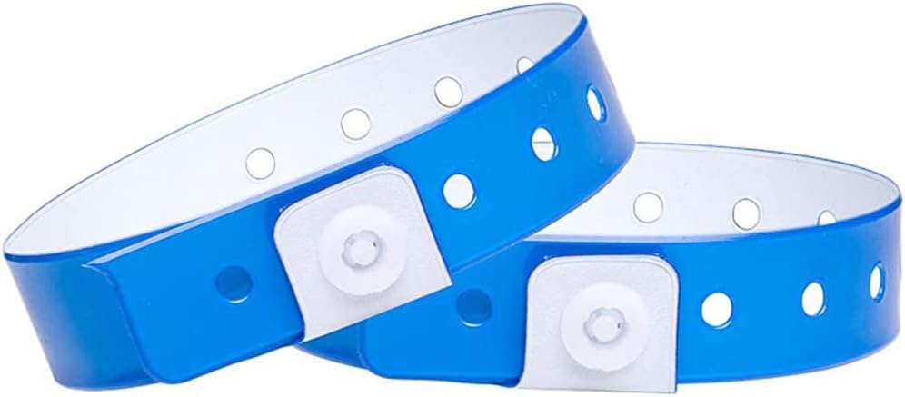 Ouchan Plastic Event Wristbands Neon Green- 100 Pack Vinyl Wristbands for Party