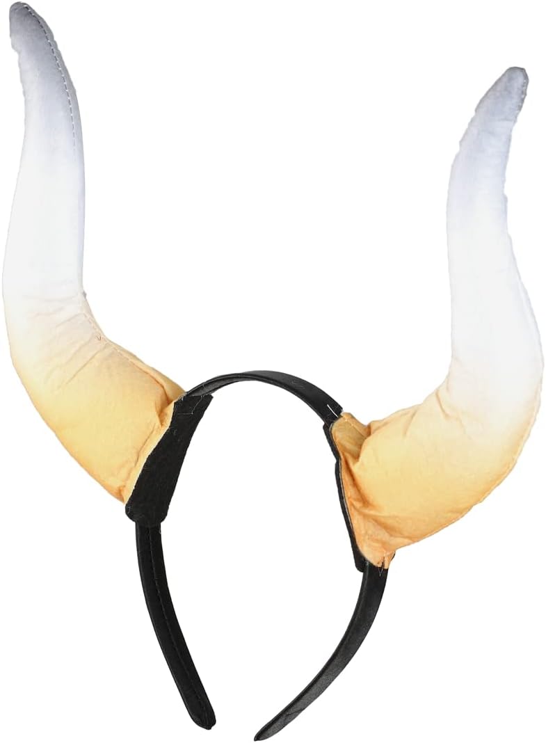 BinaryABC Large Bull Horns Costume Headband,Halloween Goat Horns Cosplay Costume Accessory,Halloween Party Favor