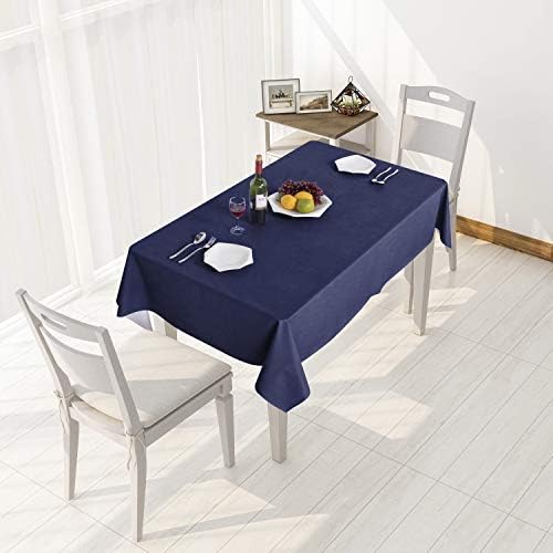 sancua Clear Plastic 100% Waterproof Tablecloth - 54 x 78 Inch - Vinyl PVC Rectangle Table Cloth Protector Oil Spill Proof Wipe Clean Table Cover for Dining Tables, Parties & Camping, Crystal Clear