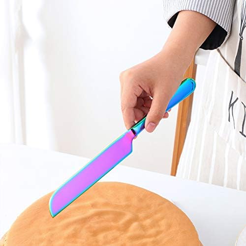 Wedding Cake Knife Server Set, 304 Stainless Steel Spatula Baking Tool Cake Shovel Butter Knives For Pie/Pizza/Cheese (Gold)