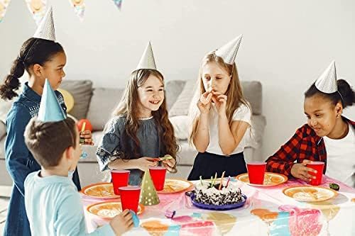 DecorRack 20 Party Cups 12 oz Disposable Plastic Cups for Birthday Party Bachelorette Camping Indoor Outdoor Events Beverage Drinking Cups (Black, 20)
