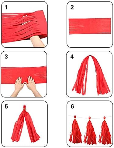 9.8in Blue Tissue Paper Tassel DIY Hanging paper decorations Party Garland Decor for Party Decorations Wedding,Festival,Baby Shower Decoration 20PCS25cm