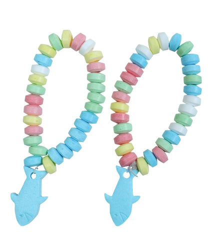 Mermaid Candy - 24 Mermaid Tail Shaped Candy Bracelets Individually Wrapped Bulk - Great for Mermaid Party Candy Favors - Little Mermaid Birthday Goodie Bags for Kids - Pinata Fillers