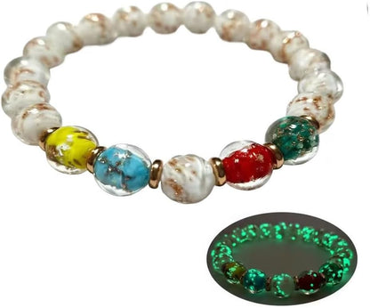 Handmade Glow-in-the-Dark Beaded Bracelet, Luminous Wrist Accessory, Fashion Bracelet for Women, Ideal Gift for Night Events, Parties & Birthdays
