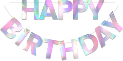 Happy Birthday Banner - 9ft Pre-Strung Happy Birthday Sign for Women, Men, Girls, Boys - No DIY Birthday Decorations & Party Supplies(Macaron)