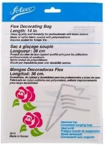 Ateco Flex Decorating Bag, Coated Nylon, 16-Inch, Reusable Baking Supply, White