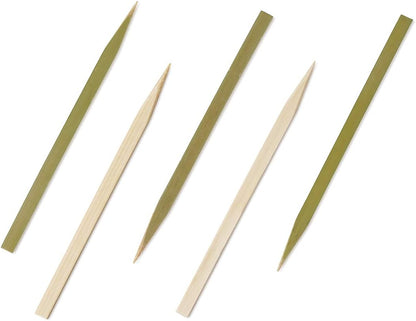 3.5 Inch Cocktail Picks, 100 Disposable Appetizer Skewers - Cylinder Top, Sturdy, Natural Bamboo Decorative Toothpicks, For Barbeques, Parties, Or Buffets