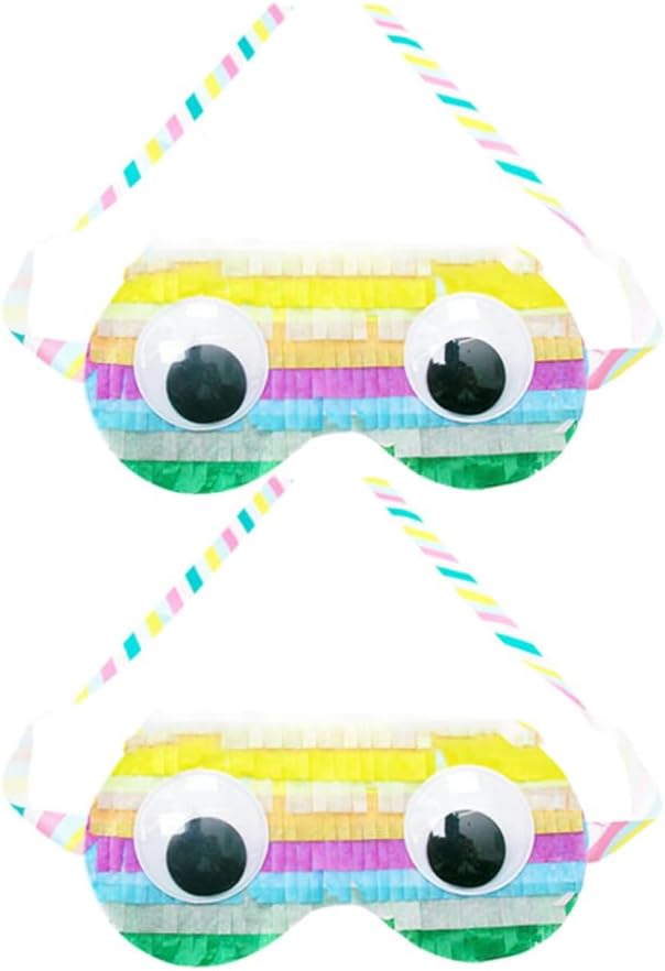 SUPVOX 2pcs Paper Eye Masks for Boys and Girls Birthday Party Games Fun Pinata Supplies for Boy Girl Celebrations Lightweight and Eye-catching Design