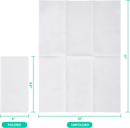 100PACK Disposable Hand Towels for Bathroom, Soft and Absorbent Paper Guest Towels Disposable Decorative Bathroom Hand Napkins for Kitchen, Parties, Weddings, Dinners