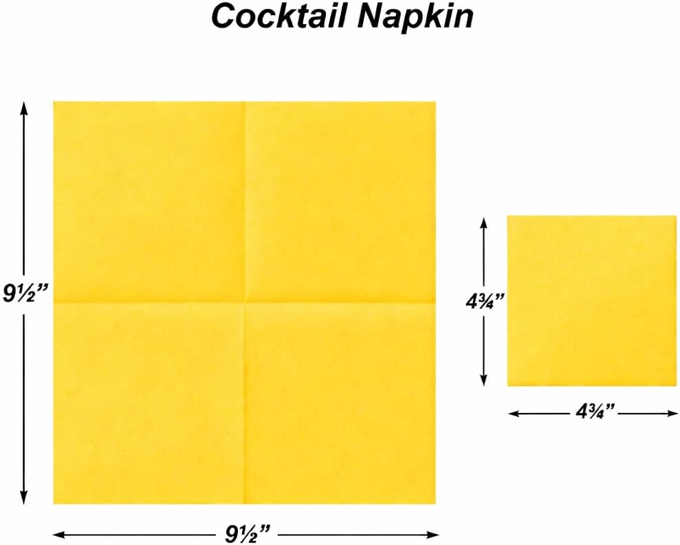 AH AMERICAN HOMESTEAD Cocktail Napkins-Disposable Beverage/Bar Napkins-White Linen-Like Square Napkins-Eco-Friendly & Compostable-Everyday Use, Party or Wedding 4.75inch x 4.75inch (100 Count, White)