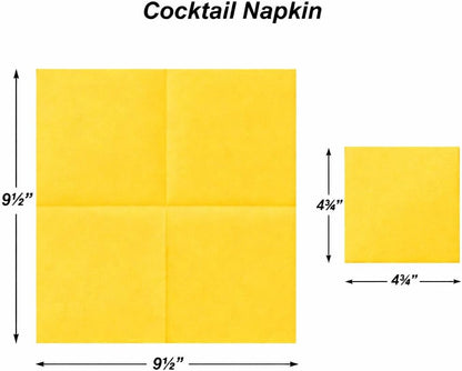 AH AMERICAN HOMESTEAD Cocktail Napkins-Disposable Beverage/Bar Napkins-White Linen-Like Square Napkins-Eco-Friendly & Compostable-Everyday Use, Party or Wedding 4.75inch x 4.75inch (100 Count, White)
