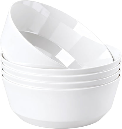 Hioasis 8 Pack Plastic Serving Bowls 128oz Gold Glitter Plastic Bowls Heavy Duty Disposable Serving Bowls for Party Snack & Salad & Candy & Bar Buffet