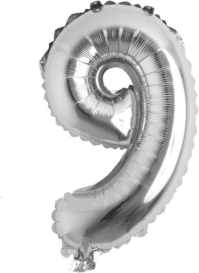 16" inch Single Silver Alphabet Letter number Balloons Aluminum Hanging Foil Film Balloon Wedding Birthday party decoration banner Air Mylar Balloons (16 inch Silver 0)