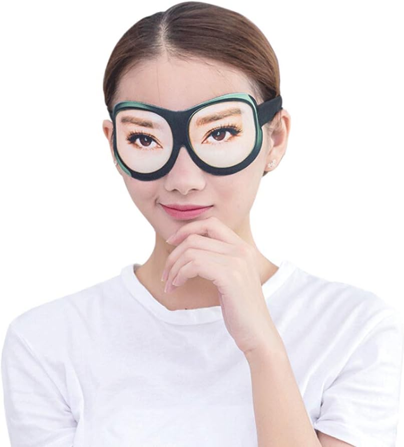 Honbay 3D Funny Eyeshade Soft Sleep Eye Mask with Adjustable Head Strap for Travel, Game, Party, Rest, Sleeping, etc (for Man)
