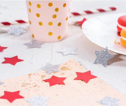 MOWO Glitter Five Stars Confetti Wedding Party Decor and Table Decor, 1.2’’ in Diameter (Glitter Gold,200pc)