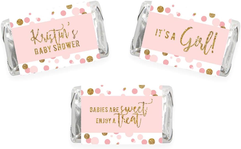 Andaz Press Blush Pink Gold Glitter Girl Baby Shower, Printable Table Tent Place Cards, 20-Pack, Seat Placement Cards Blank Place Cards For Table Settings Name Cards for Wedding, Graduation Food Cards - Colors A