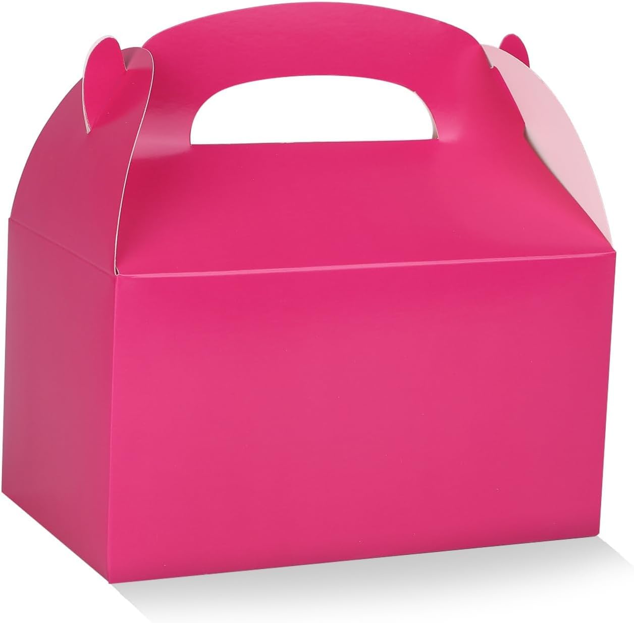 DjinnGlory 36 Pack White Party Favor Treat Boxes with Handle, DIY Paper Boxes for Baby Shower, Birthday, All Occasion, Small Gable Boxes for Small Business 6.18 x 3.58 x 3.38 Inches