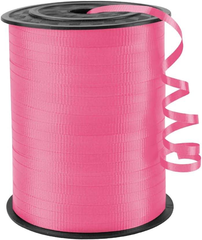 KMER LIFE White Crimped Curling Ribbon, 1/5" Wide x 500 Yards Christmas Curling Ribbons for Gift Wrapping, Party Decoration, Balloon String, Crafting, Balloon Ribbons for Florist Flower (1 Roll)