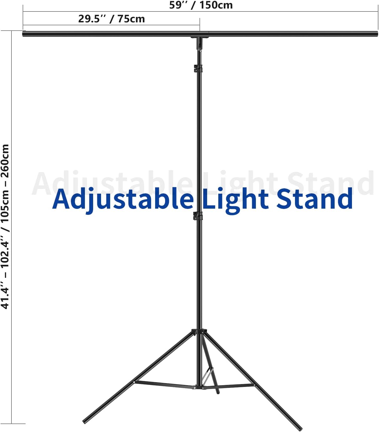 Neewer Photo Studio Backdrop Support System, 10ft/3m Wide 6.6ft/2m High Adjustable Background Stand with 4 Crossbars, 6 Backdrop Clamps, 2 Sandbags, and Carrying Bag for Portrait & Studio Photography