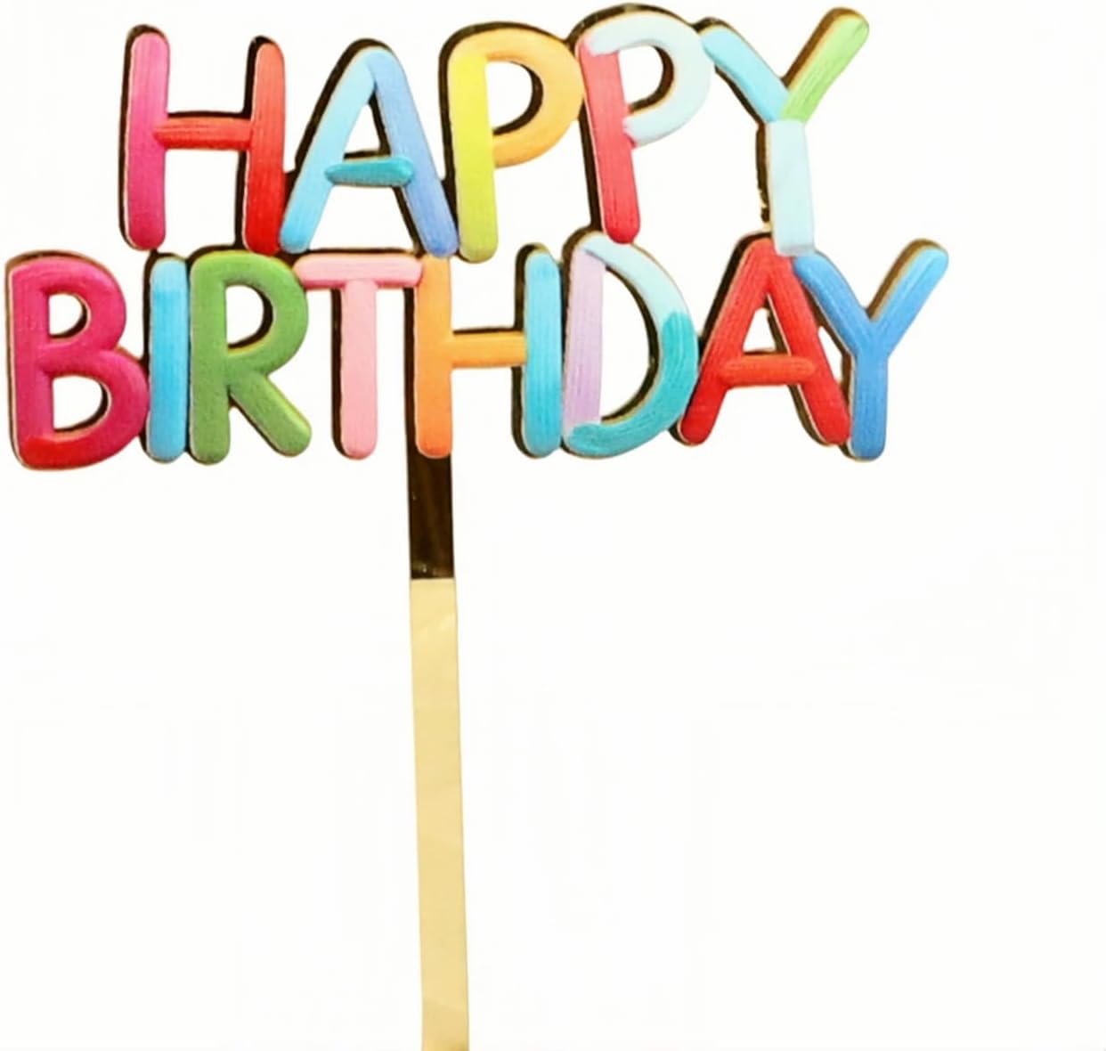 DIY Happy birthday Cake Topper Black Acrylic
