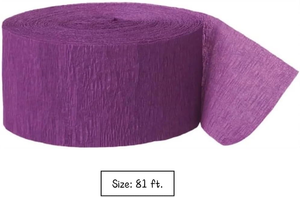 Unique Industries Crepe Paper Streamer, 81ft, Pastel Pink