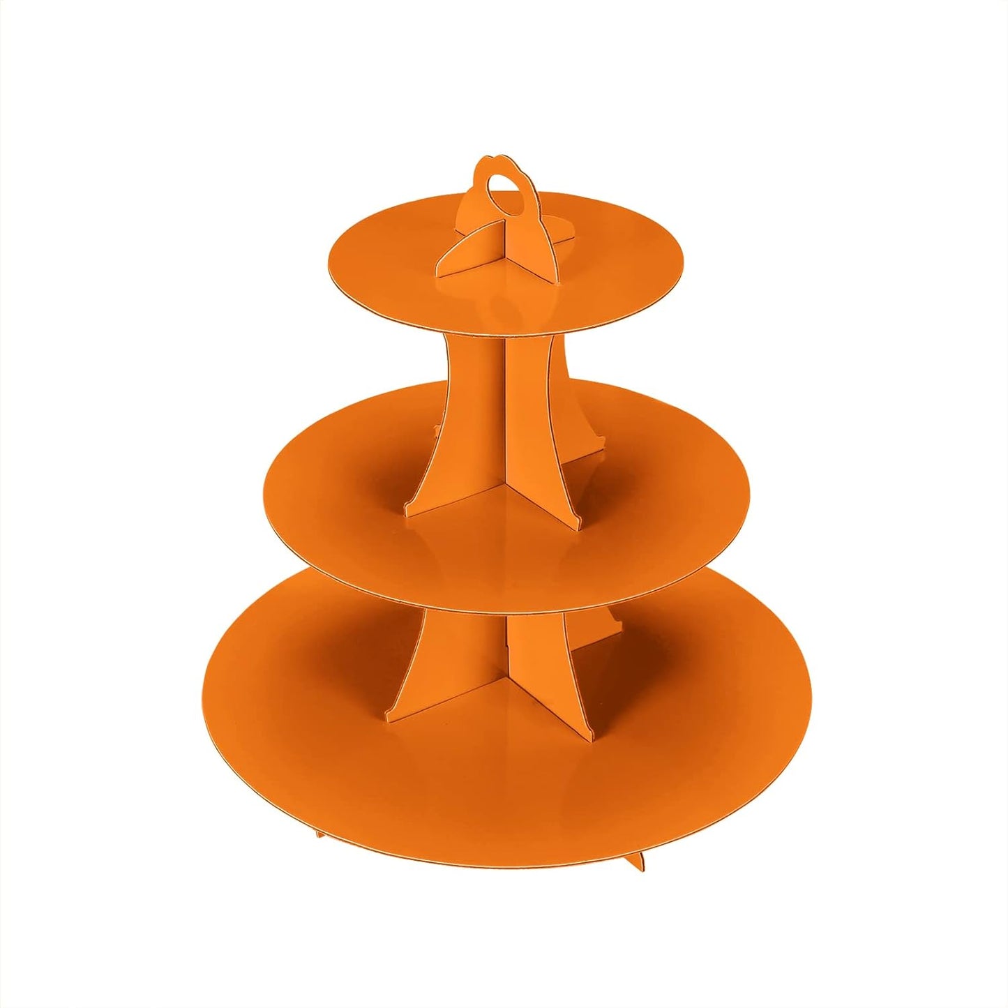 YLDW Cupcake Stand, 3-Tier Cupcake Stand Display, Cardboard Cup Cake Tower Stand, Disposable Dessert Stand for Birthday Tea Party Baby Shower Treat Decorations, Pink