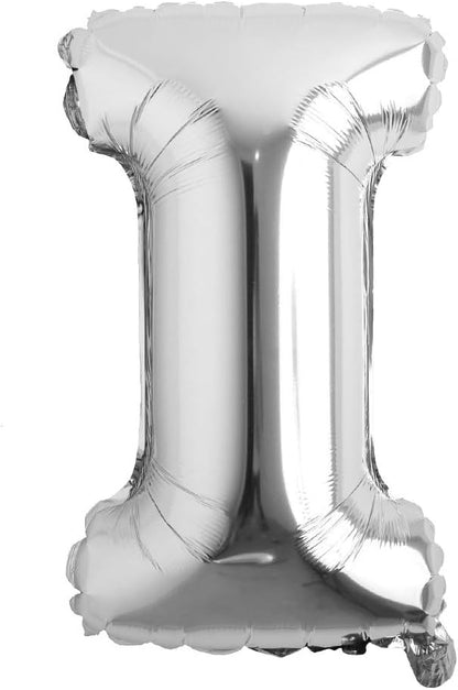 16" inch Single Silver Alphabet Letter number Balloons Aluminum Hanging Foil Film Balloon Wedding Birthday party decoration banner Air Mylar Balloons (16 inch Silver 0)