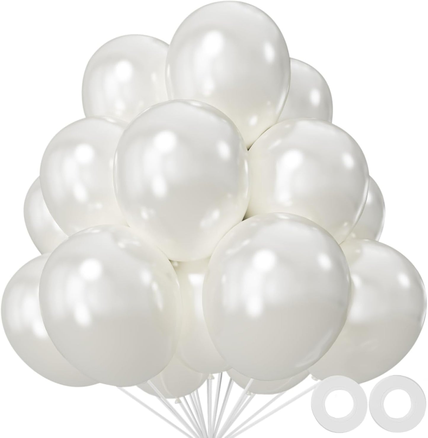 110pcs Black Balloon 12 inch, Black Latex Balloons for Birthday Party Baby Shower Wedding(with 2 Ribbons). - Colors B
