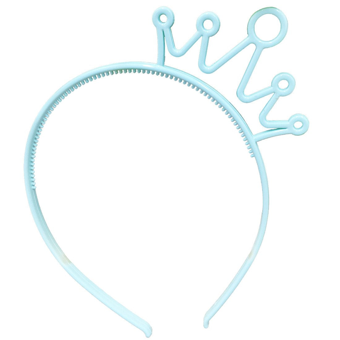 XIMA 12pcs Spring Colors ABS Plastic Material Crown Women Headbands Tiaras Head Band Princess Headear Hair Accessory (SP-Crown)
