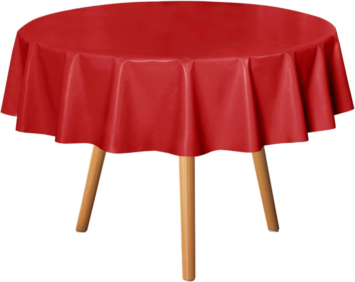 sancua Clear Plastic 100% Waterproof Tablecloth - 54 x 78 Inch - Vinyl PVC Rectangle Table Cloth Protector Oil Spill Proof Wipe Clean Table Cover for Dining Tables, Parties & Camping, Crystal Clear