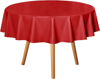 sancua Clear Plastic 100% Waterproof Tablecloth - 54 x 78 Inch - Vinyl PVC Rectangle Table Cloth Protector Oil Spill Proof Wipe Clean Table Cover for Dining Tables, Parties & Camping, Crystal Clear