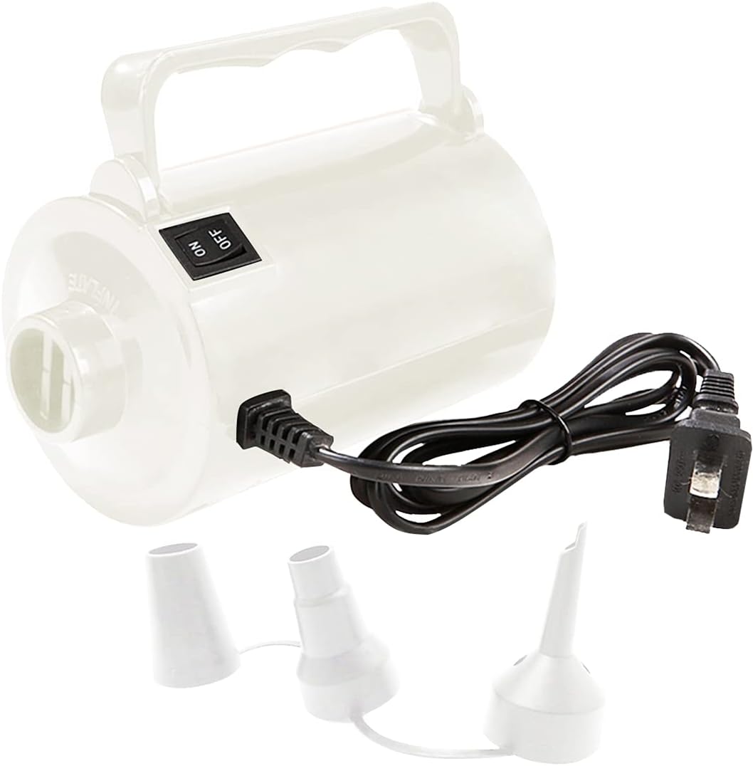 Artigarden Electric Air Pump Portable 460W Quick-Fill Air Pump Air Flow 45CFM 2.1PSI with Hose 5 Nozzles 120V AC Inflator Deflator Pump for Air Mattress Air Bed Inflatable Cushion Boat Swimming Ring