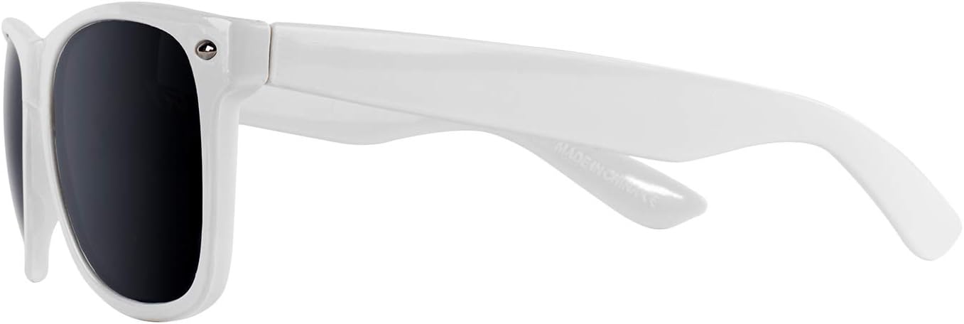 Super Z Outlet Plastic Vintage Retro Style Sunglasses Classic Shades Eyewear Party Favors (24, White)