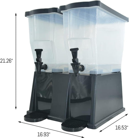 Beverage Dispenser 5 Gallon Drink Dispenser with Spigot, Juice Dispensers for Parties, Black Base