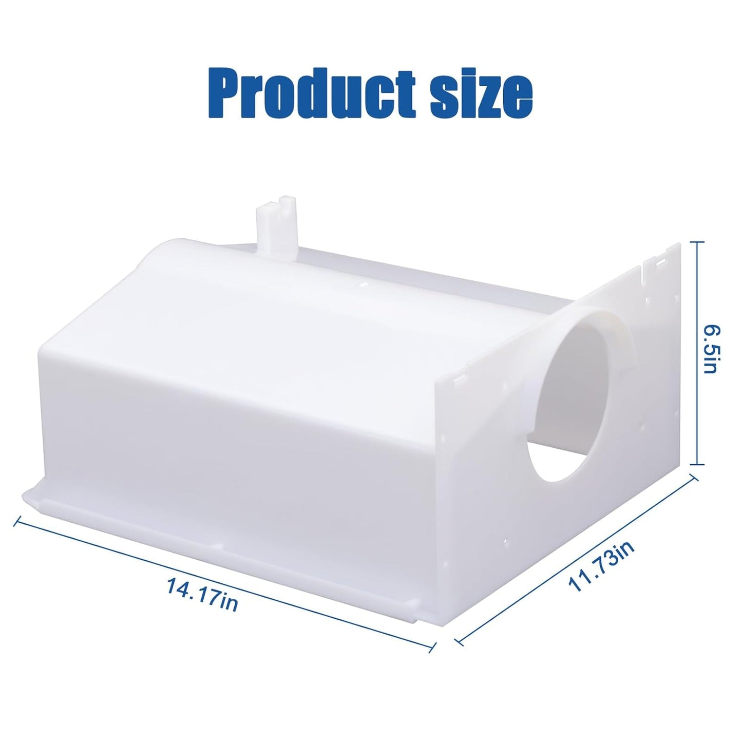 W10670845 AP6023698 Ice Maker Replacement Parts Refrigerator Ice Bucket Compatible with Whirlpool, Kenmore, kitchenaid, Amana Refrigerator Ice Bucket Fits 2196091, 1115342, 1115372, 2152701, etc.