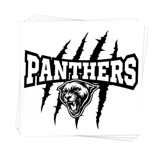 Panthers Mascot Temporary Tattoos for Kids – 25-Pack Pre-Cut, Skin-Safe and FDA Compliant – School Spirit and Sports Team Party Favors