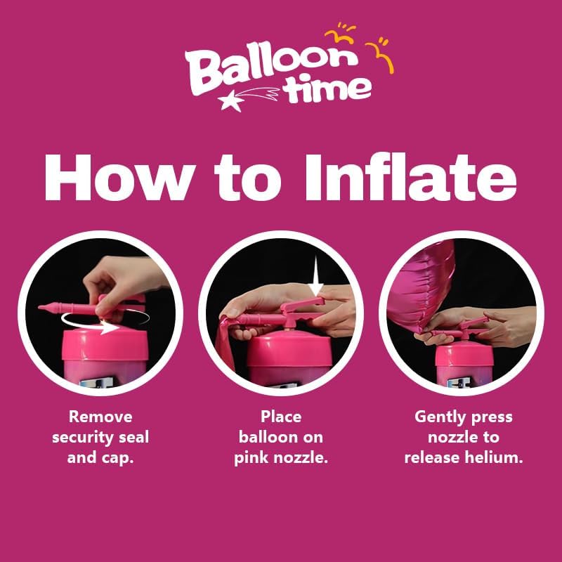 SOKKA Disposable Helium Tank for Balloons - Portable Helium Cylinder Fills 100+ Balloons, for Parties Weddings Birthdays Decorations