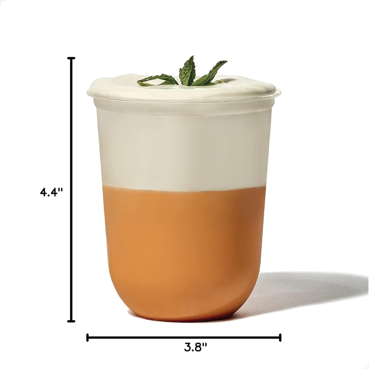 TOSSWARE NATURAL 12oz Arc - Plant Based 98mm Clear Cold Cups - Plastic Alternative for Parties, Bachelorettes, Weddings - Recyclable - Set of 100