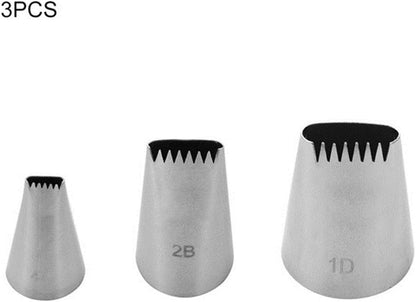 Piping Tips For Cake Decorating, Stainless Steel Icing Piping Nozzles For Pastry Fondant Decorating Tools (C)
