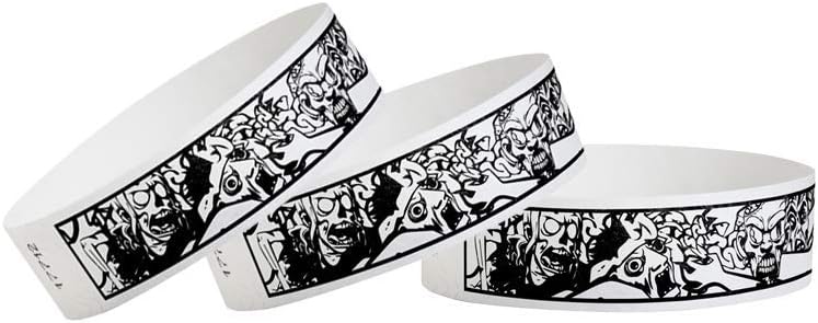 500 WristCo Black Checkered/Checks Tyvek Wristbands for Events - Comfortable Tear Resistant Paper Bracelets ID Wrist Bands for Concerts Festivals Admission Party Identification