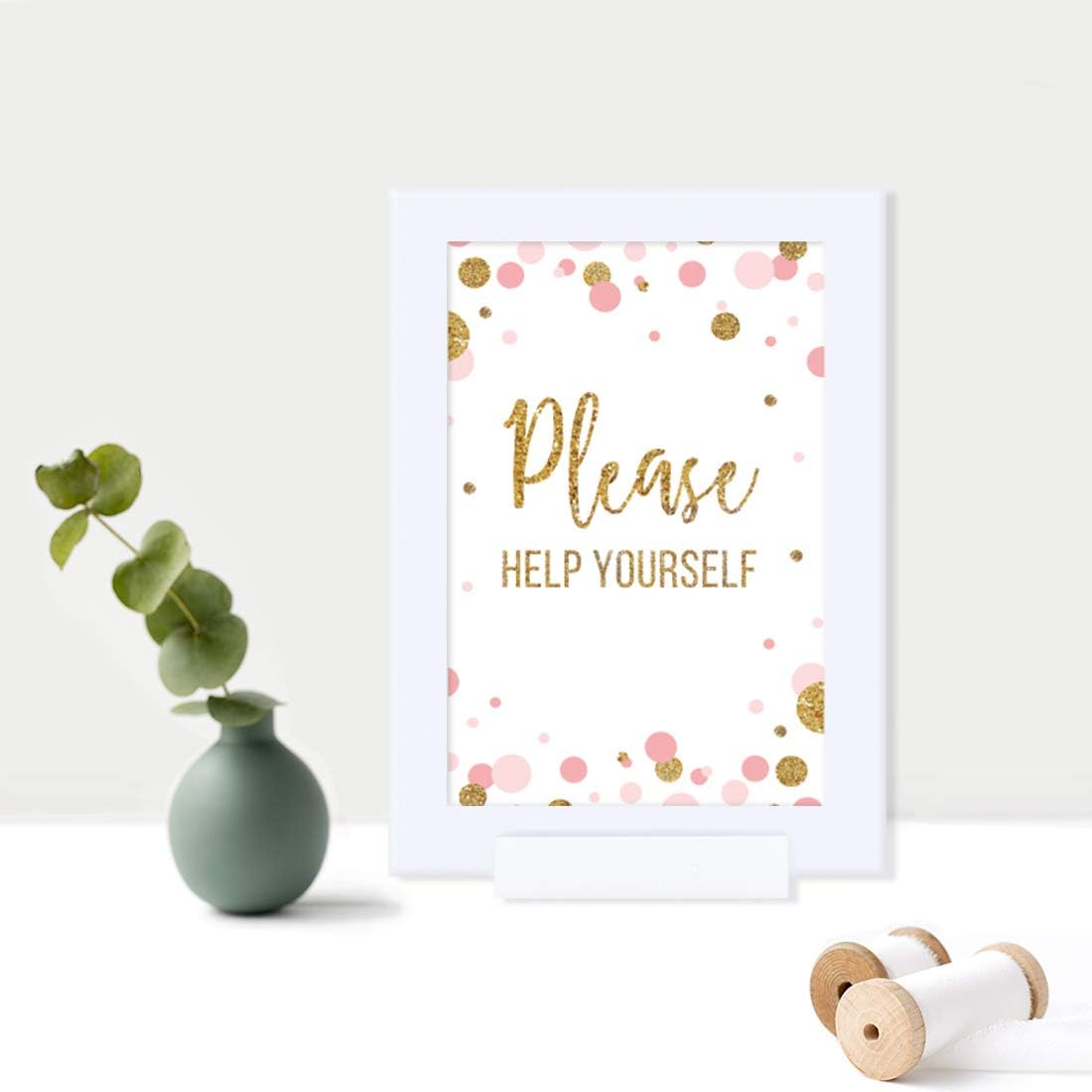 Andaz Press Blush Pink Gold Glitter Girl Baby Shower, Printable Table Tent Place Cards, 20-Pack, Seat Placement Cards Blank Place Cards For Table Settings Name Cards for Wedding, Graduation Food Cards - Colors A