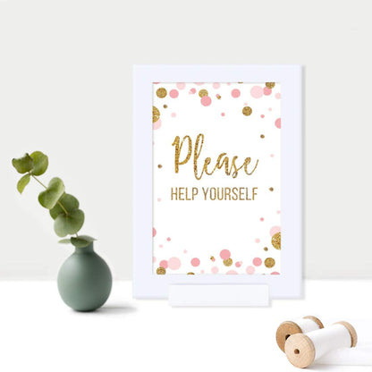 Andaz Press Blush Pink Gold Glitter Girl Baby Shower, Printable Table Tent Place Cards, 20-Pack, Seat Placement Cards Blank Place Cards For Table Settings Name Cards for Wedding, Graduation Food Cards - Colors A