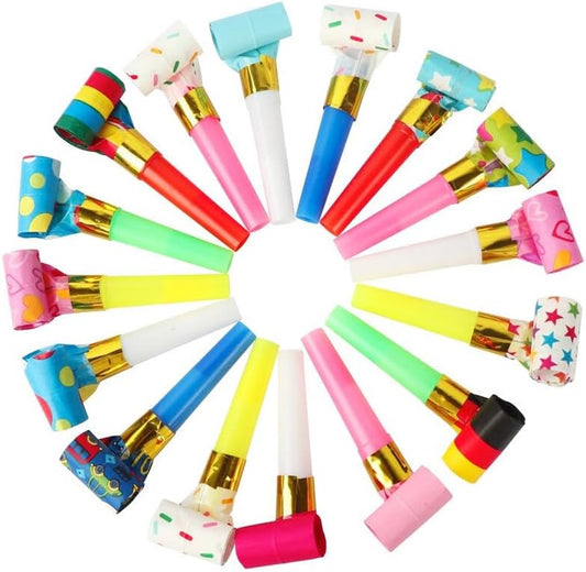 30Pcs Party Blower Multicolor Musical Blowouts Whistles Funny Party Noisemakers Party Horns Party Supplies Party Blowers Blow Horn Noise Maker