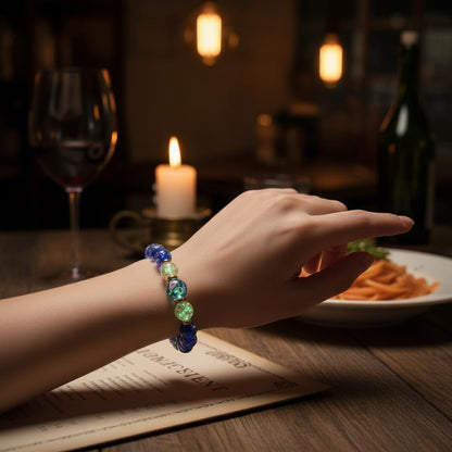 Handmade Glow-in-the-Dark Beaded Bracelet, Luminous Wrist Accessory, Fashion Bracelet for Women, Ideal Gift for Night Events, Parties & Birthdays