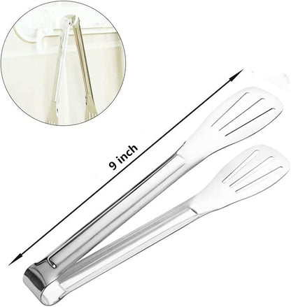 Serving Tong Kitchen Tongs,Buffet Tongs, Stainless Steel Food Tong Serving Tong,small tongs 6 Pack (7 Inch)
