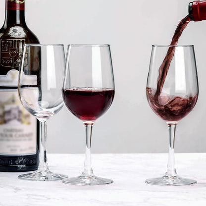 UMI UMIZILI 12 Ounce - Set of 12, Classic Durable Red/White Wine Glasses For Party