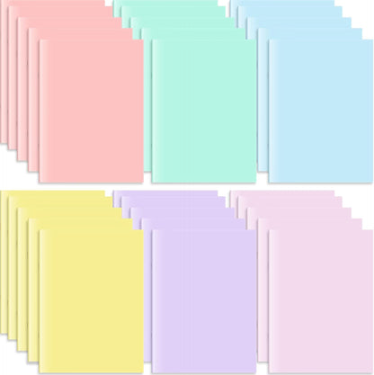 Jetec 30 Pcs Back to School Gift for Student Pastel Cover Mini Notebooks Bulk 3 x 5 Inch Tiny Pocket Journal Notepads Travel Writing Notebooks for Classroom Coworker Office Supplies